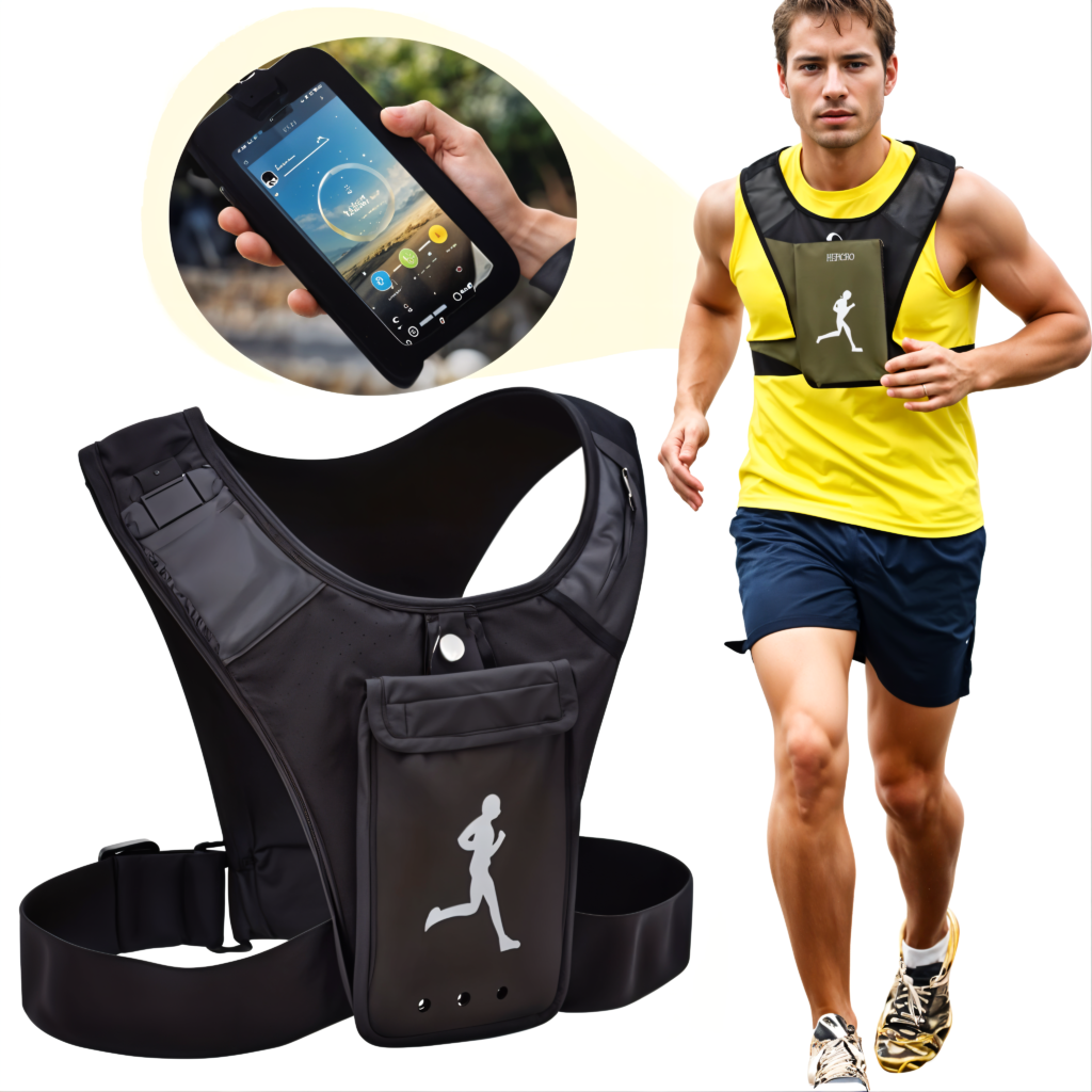 Gilet sport porte-téléphone unisexe multifonction – Liberté et performance