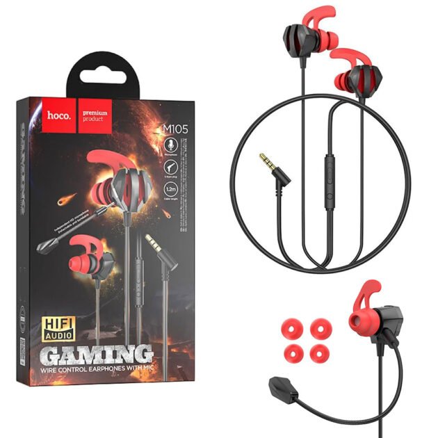 Écouteurs gaming filaires intra-auriculaires Hoco M105 avec micro – Précision et immersion totale