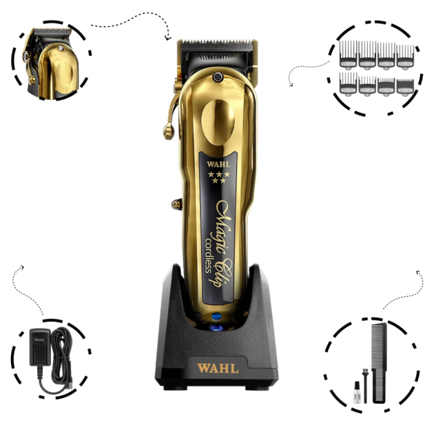 Tondeuse Wahl Magic Clip Gold sans fil – Précision professionnelle et performance premium