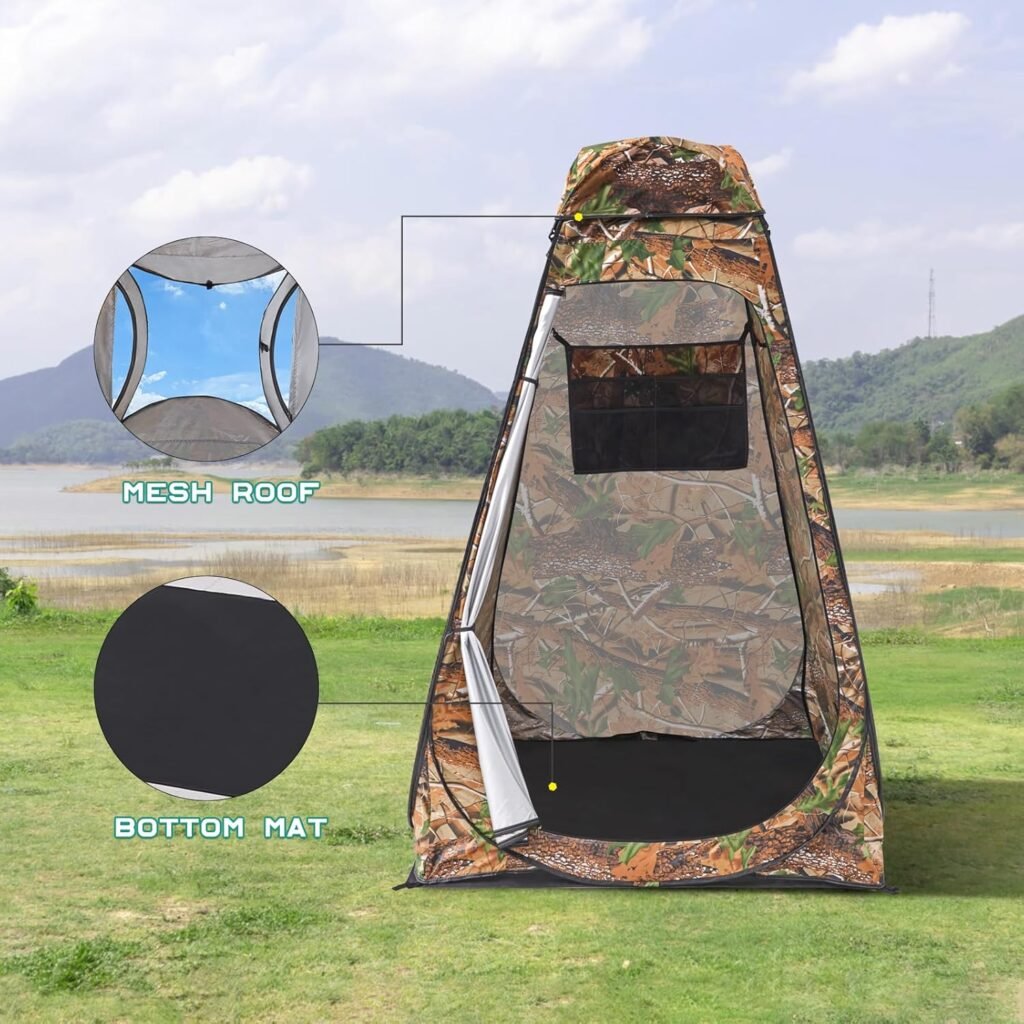 Tente de change pliable UPF 50+ imperméable camouflage – Intimité et protection en extérieur