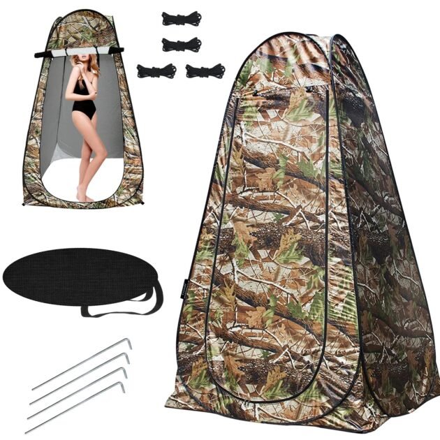 Tente de change pliable UPF 50+ imperméable camouflage – Intimité et protection en extérieur