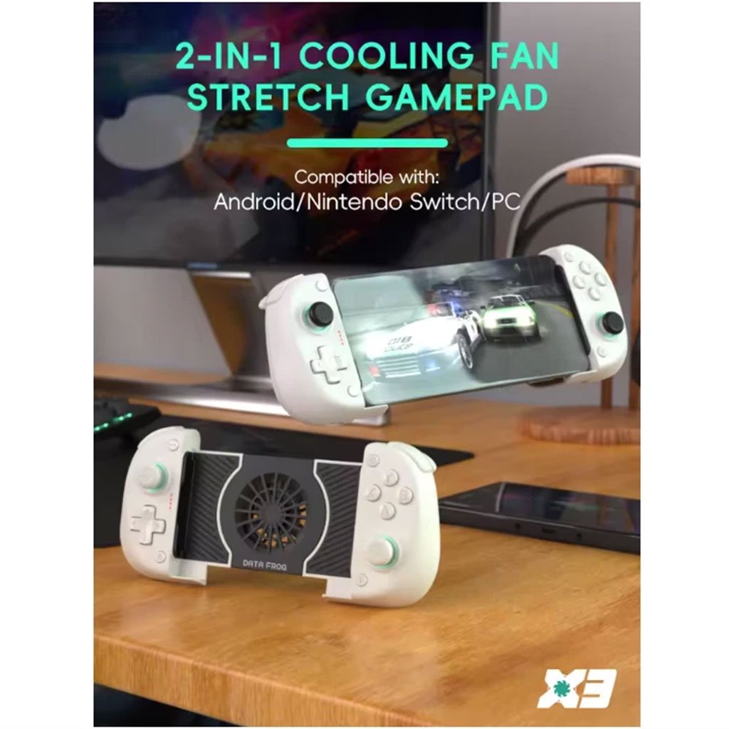 Manette gaming DATA FROG X3 Bluetooth pour smartphone avec ventilateur de refroidissement – Contrôle et performance