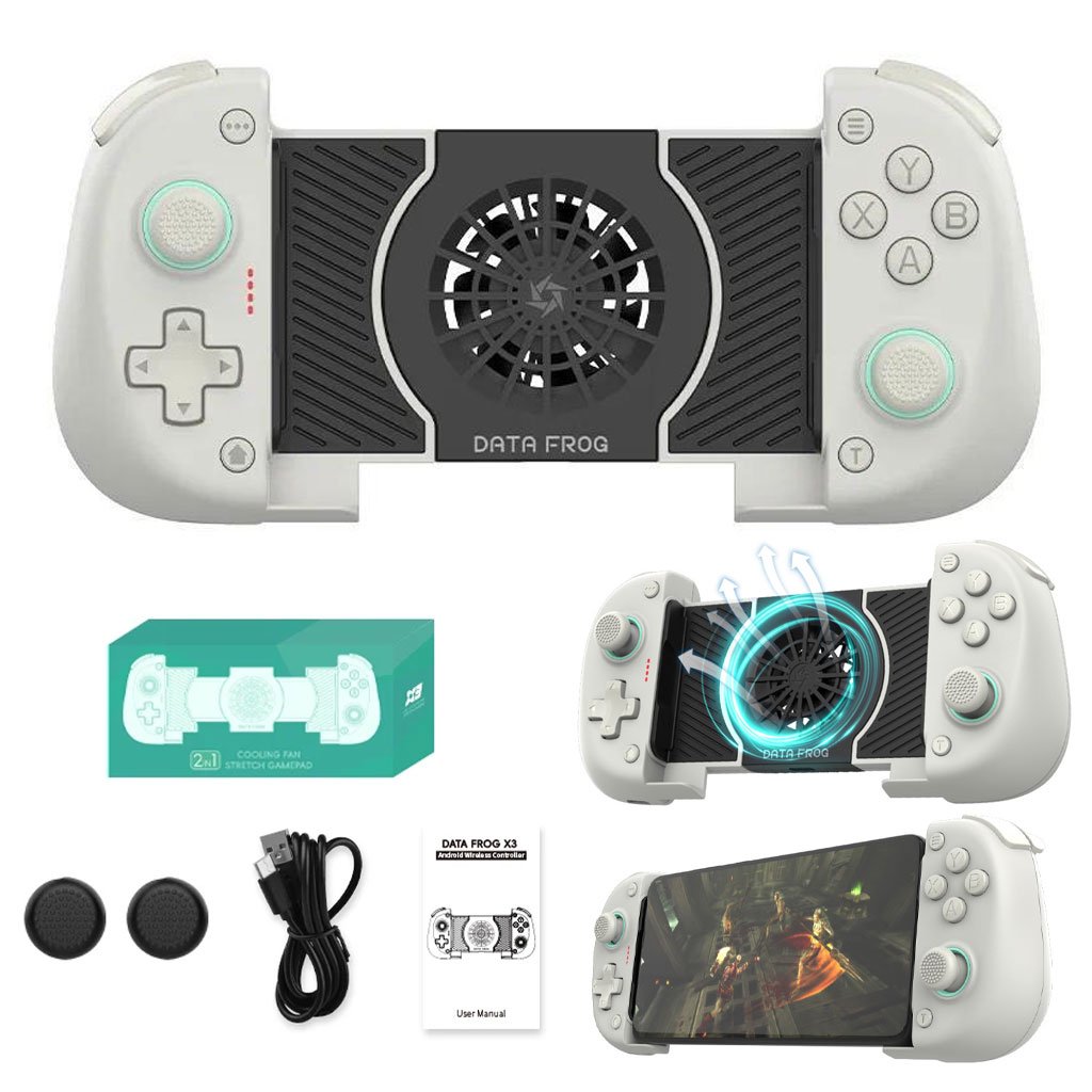 Manette gaming DATA FROG X3 Bluetooth pour smartphone avec ventilateur de refroidissement – Contrôle et performance