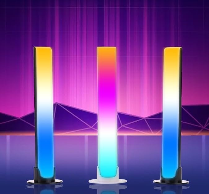 Barres LED RGB 2PCS synchronisées avec la musique – Éclairage dynamique intelligent