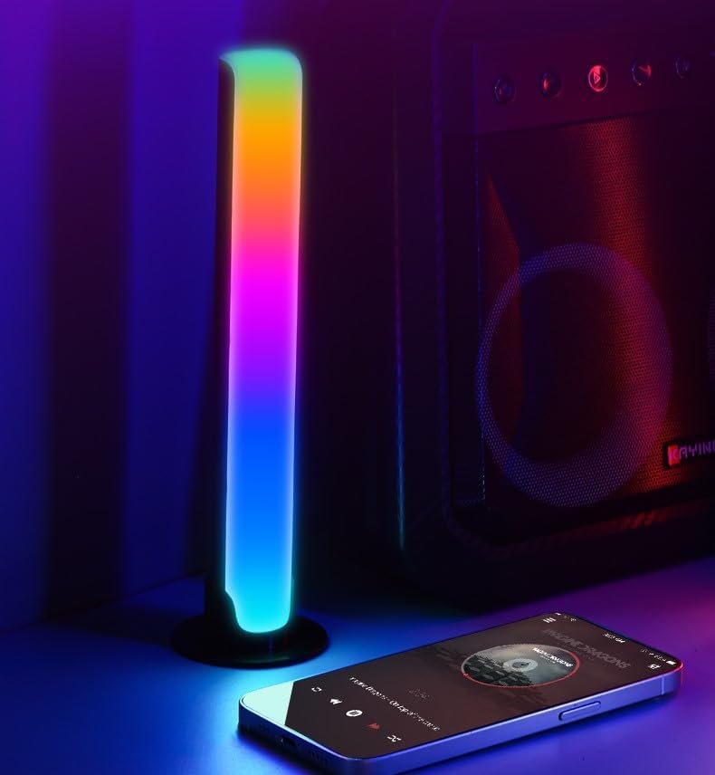 Barres LED RGB 2PCS synchronisées avec la musique – Éclairage dynamique intelligent