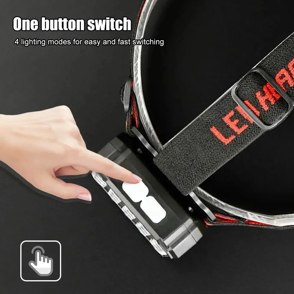 Lampe frontale LED rechargeable SQ-818-UV avec lumière UV – Éclairage mains libres puissant