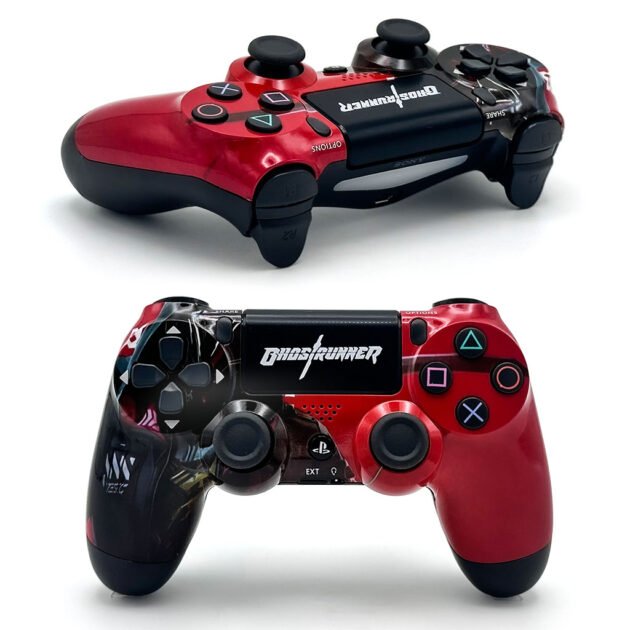 SONY DualShock Manette PS4 Sans Fil (High Copy) – Edition Ghost Runner – Vitesse Extrême & Contrôle Précis pour Dominer Chaque Partie