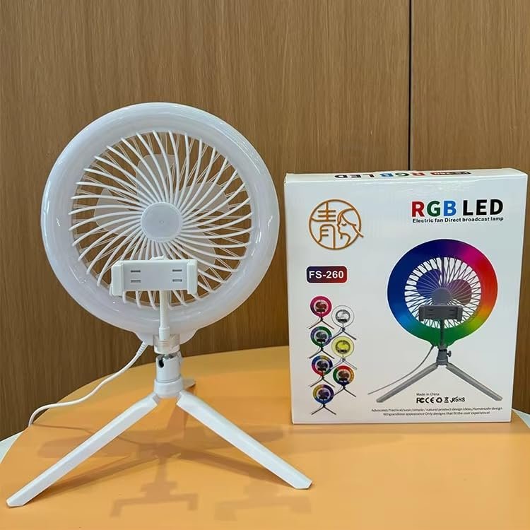 Anneau Lumineux LED RGB avec Ventilateur et Support Flexible – Éclairage Pro & Confort Total pour Vos Créations