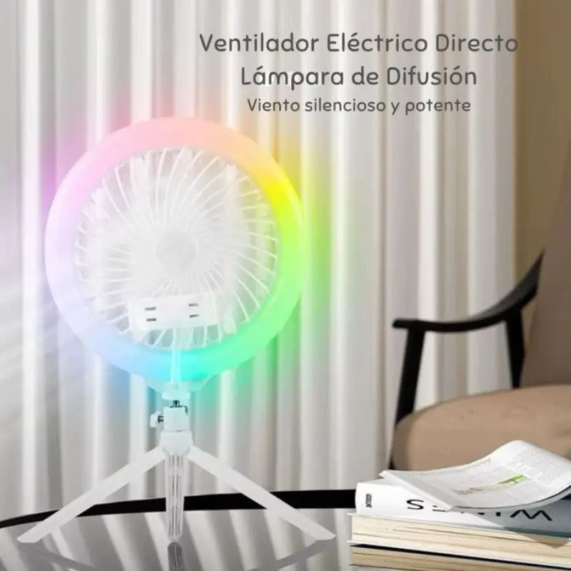 Anneau Lumineux LED RGB avec Ventilateur et Support Flexible – Éclairage Pro & Confort Total pour Vos Créations