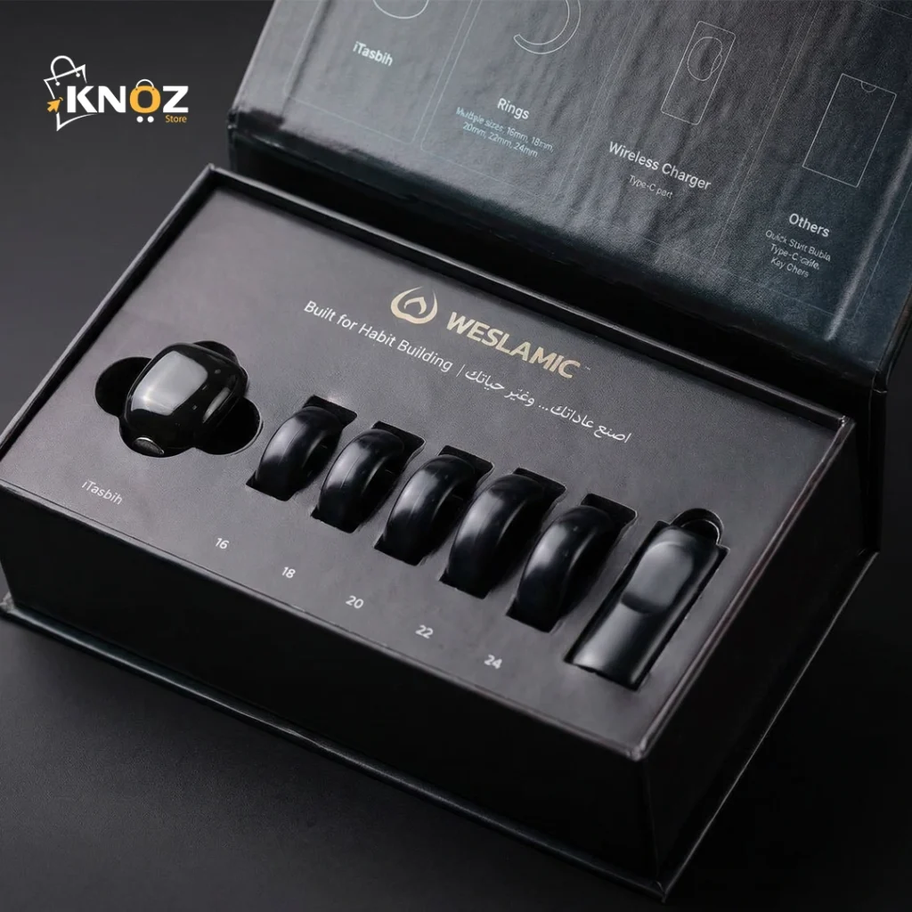 Anneau de Zikr Étanche iTasbih Faith+ Black – Restez connecté à votre spiritualité en toute simplicité