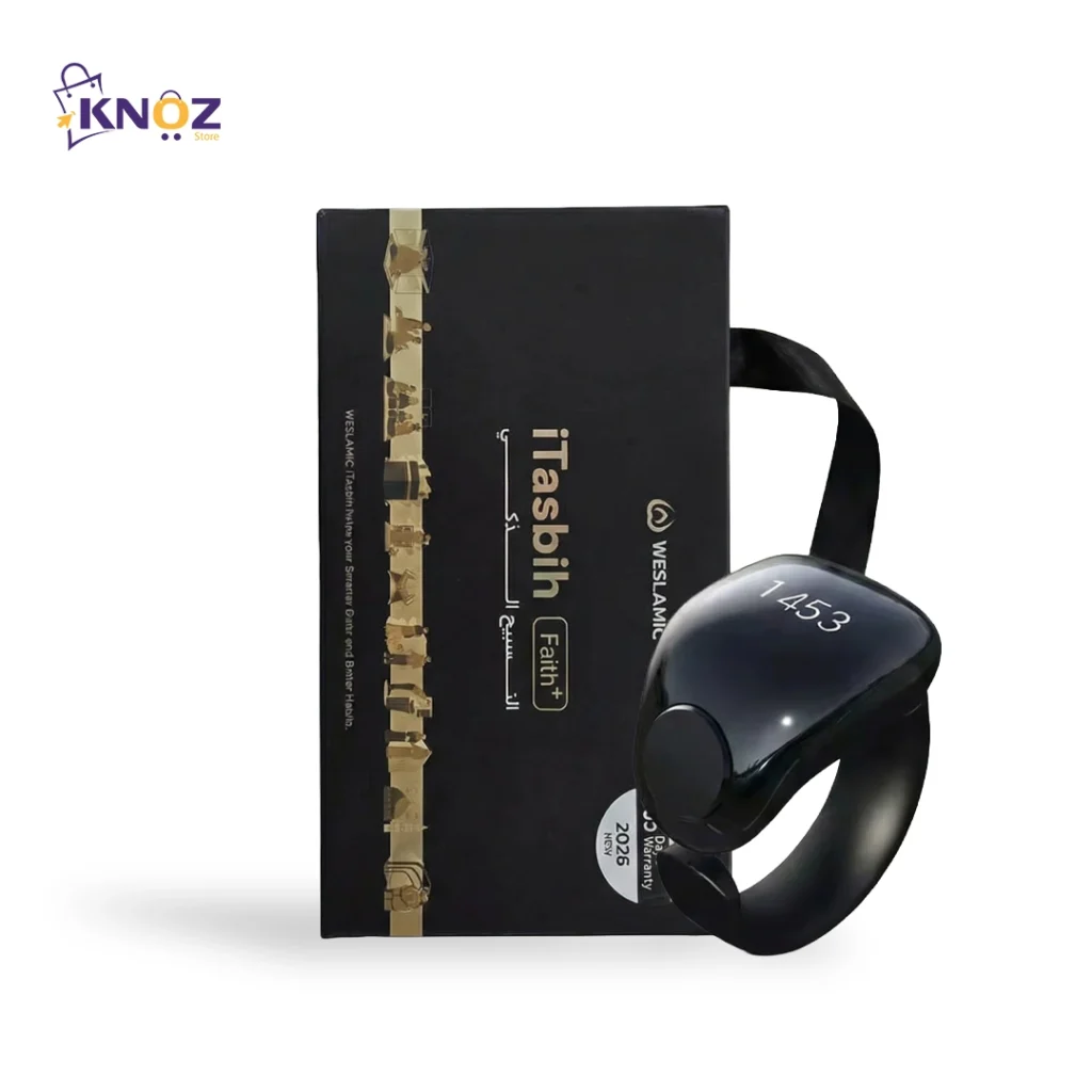 Anneau de Zikr Étanche iTasbih Faith+ Black – Restez connecté à votre spiritualité en toute simplicité