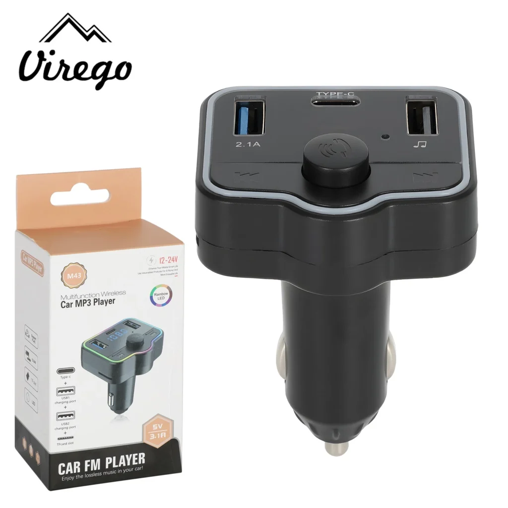 Transmetteur FM Bluetooth & Chargeur Voiture 12-24V – Conduisez connecté en toute simplicité