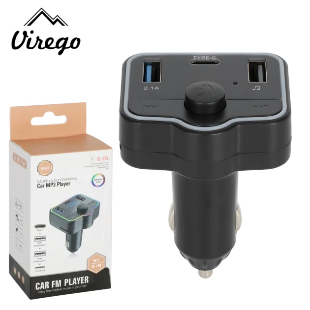 Transmetteur FM Bluetooth & Chargeur Voiture 12-24V – Conduisez connecté en toute simplicité