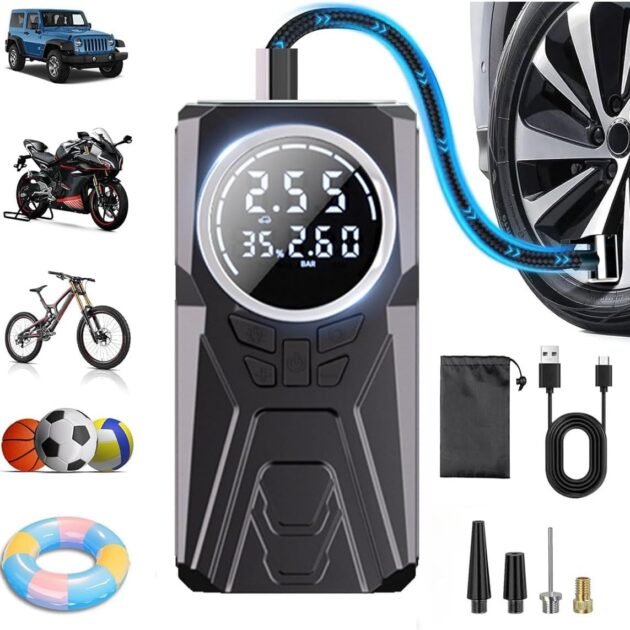 Compresseur d'Air Portable 4500mAh 150PSI – Gonflage rapide