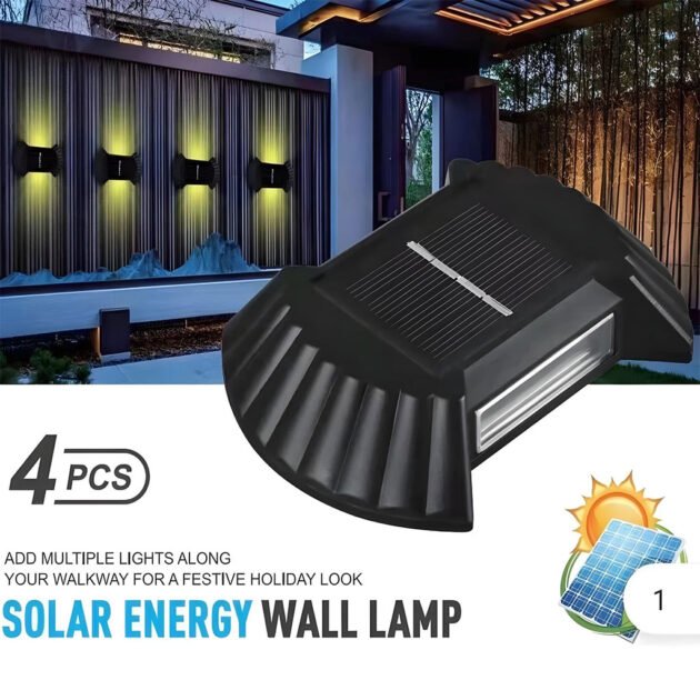 Appliques Murales Solaires Up & Down (Pack 4Pcs) – Illuminez votre extérieur avec élégance