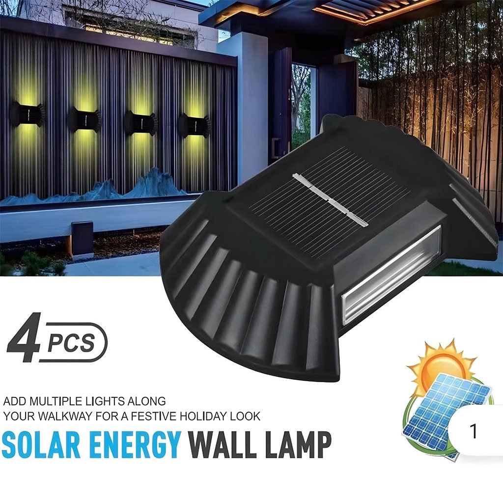 Appliques Murales Solaires Up & Down (Pack 4Pcs) – Illuminez votre extérieur avec élégance