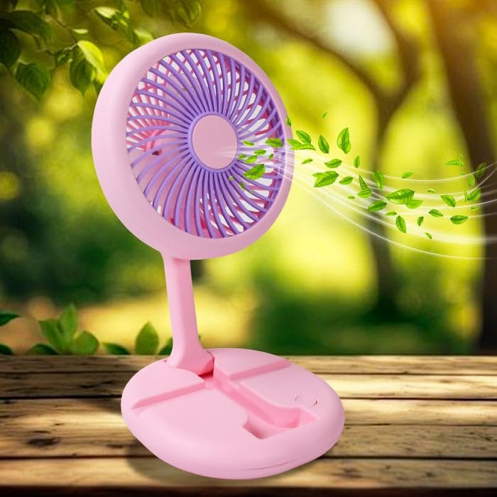 Ventilateur Pliable Rechargeable avec Support Téléphone – Confort et fraîcheur intelligents