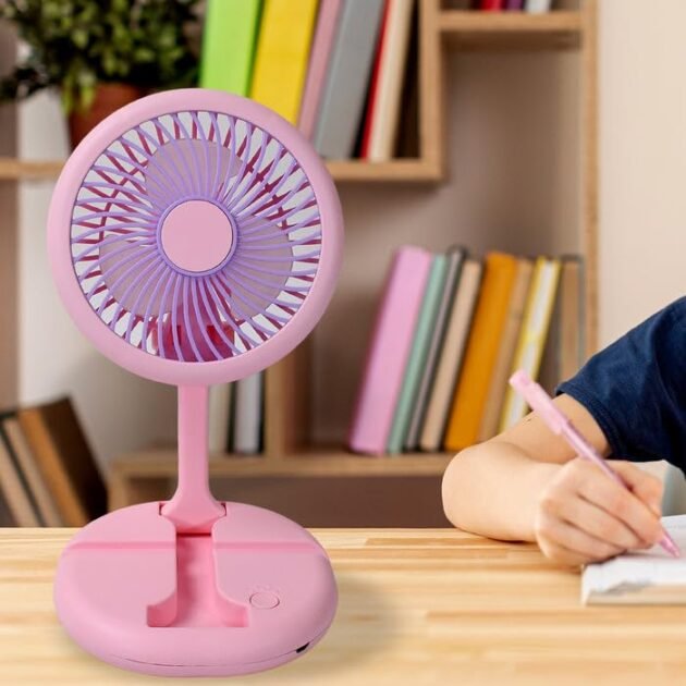 Ventilateur Pliable Rechargeable avec Support Téléphone – Confort et fraîcheur intelligents