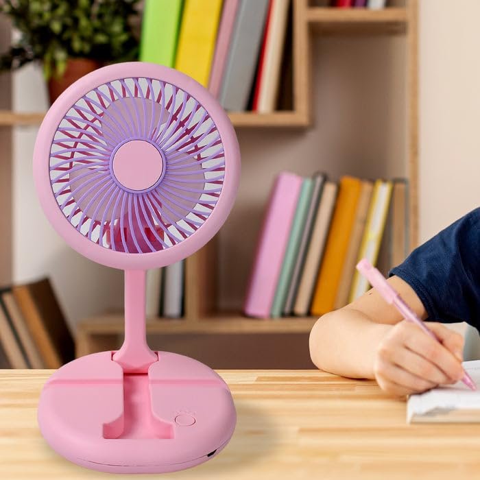 Ventilateur Pliable Rechargeable avec Support Téléphone – Confort et fraîcheur intelligents