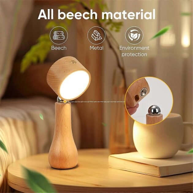 Lampe LED Tactile 360° Rechargeable – Lumière douce tactile 4000K