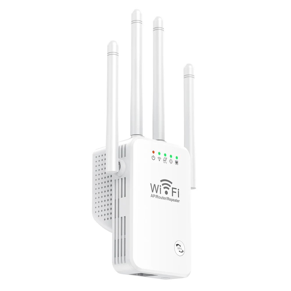 Répéteur WiFi 300 Mbps 2.4G avec 4 Antennes – Amplificateur de Signal sans Fil pour Maison