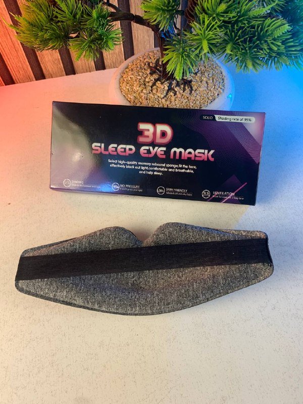 Masque de sommeil 3D ergonomique et profond amélioré avec sangle ajustable – Confort Absolu & Obscurité Totale