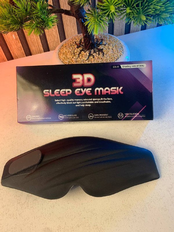 Masque de sommeil 3D ergonomique et profond amélioré avec sangle ajustable – Confort Absolu & Obscurité Totale