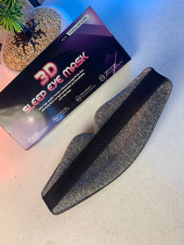 Masque de sommeil 3D ergonomique et profond amélioré avec sangle ajustable – Confort Absolu & Obscurité Totale