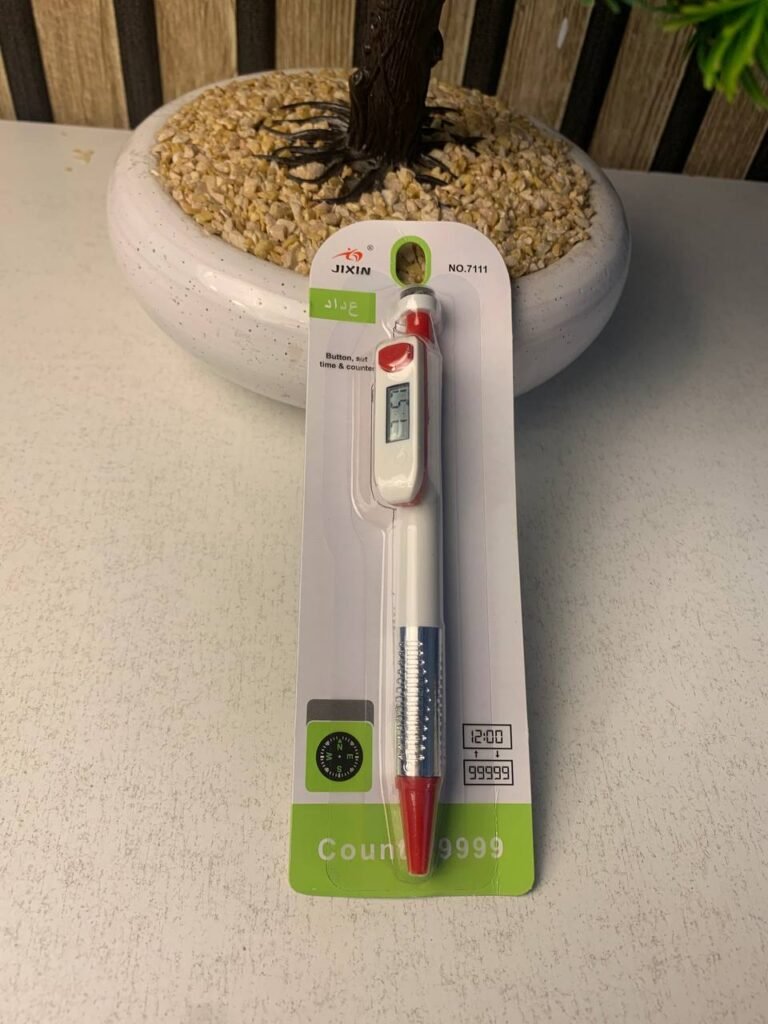 Stylo compteur Tasbih musulman 4 en 1 avec boussole – Élégance et spiritualité au quotidien