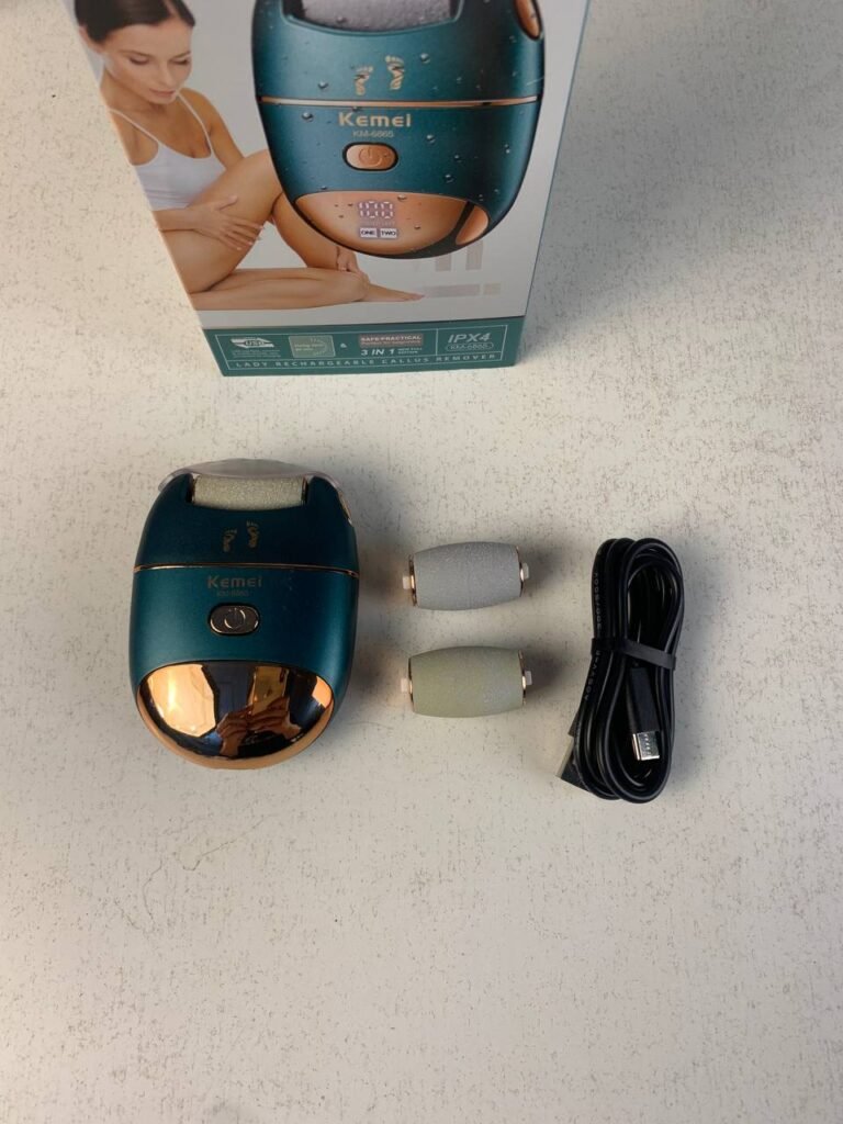 Exfoliant électrique pour pieds Kemei KM-6865 – Soin complet pour des pieds doux