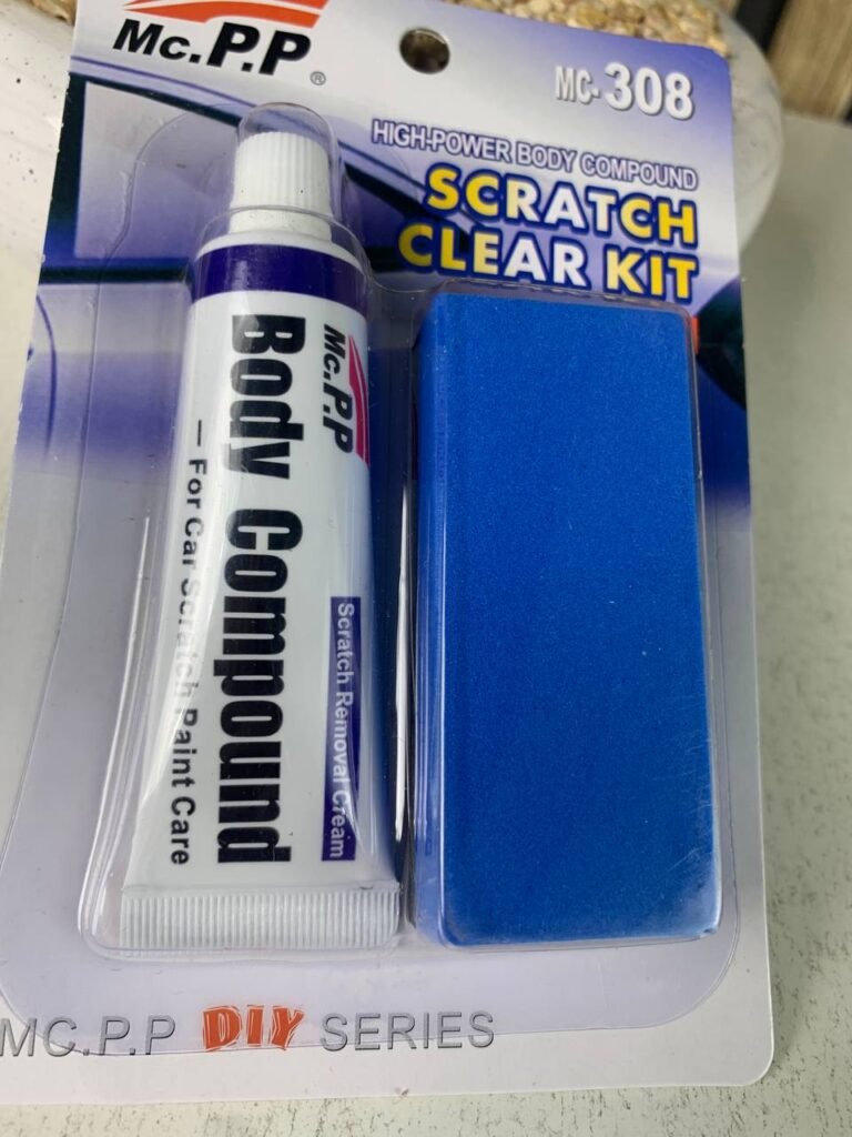 Kit de réparation des rayures pour voiture 3 en 1 – Polish, cire et nettoyant carrosserie