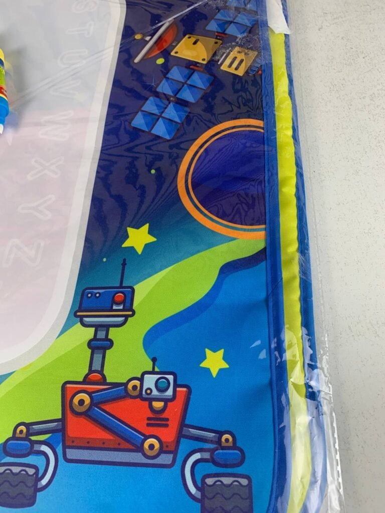 Tapis de dessin à eau réutilisable pour enfants avec zone éducative alphanumérique – Créativité sans saleté
