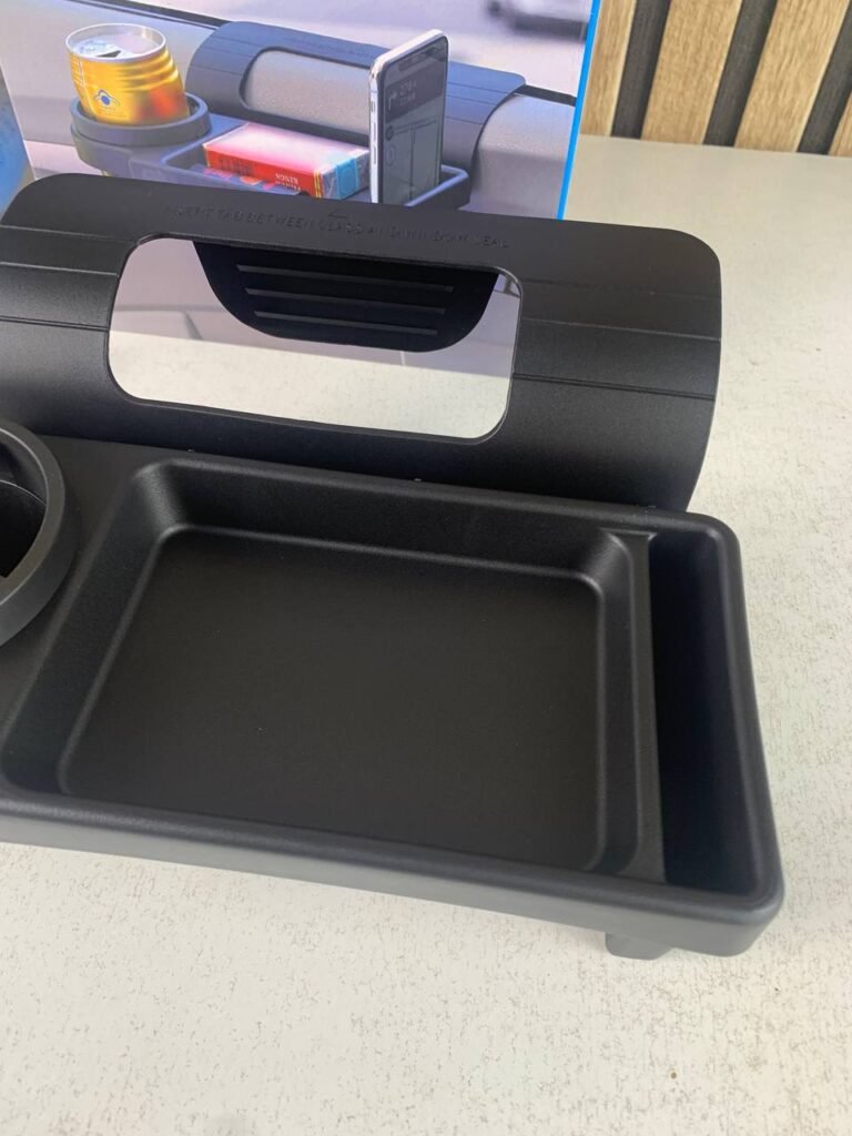 Porte-gobelet voiture 3 en 1 avec support téléphone et rangement latéral – Organisation pratique
