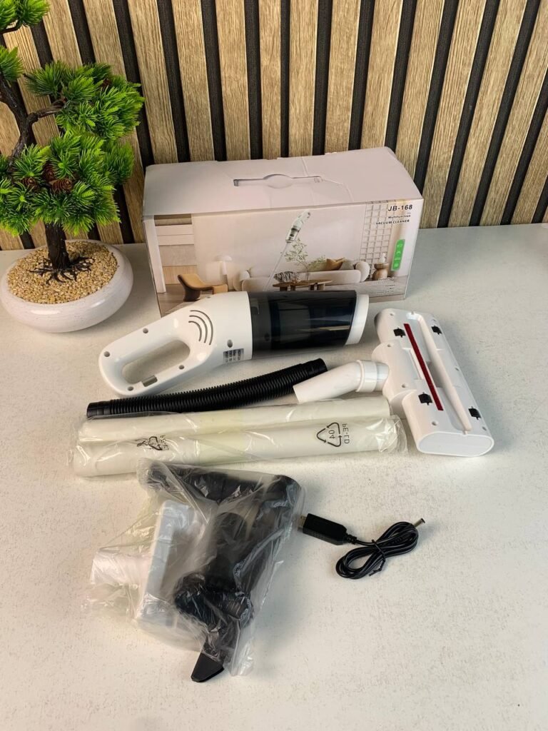 Aspirateur portable multifonction 6 en 1 JB-168 avec filtre HEPA – Puissance et praticité