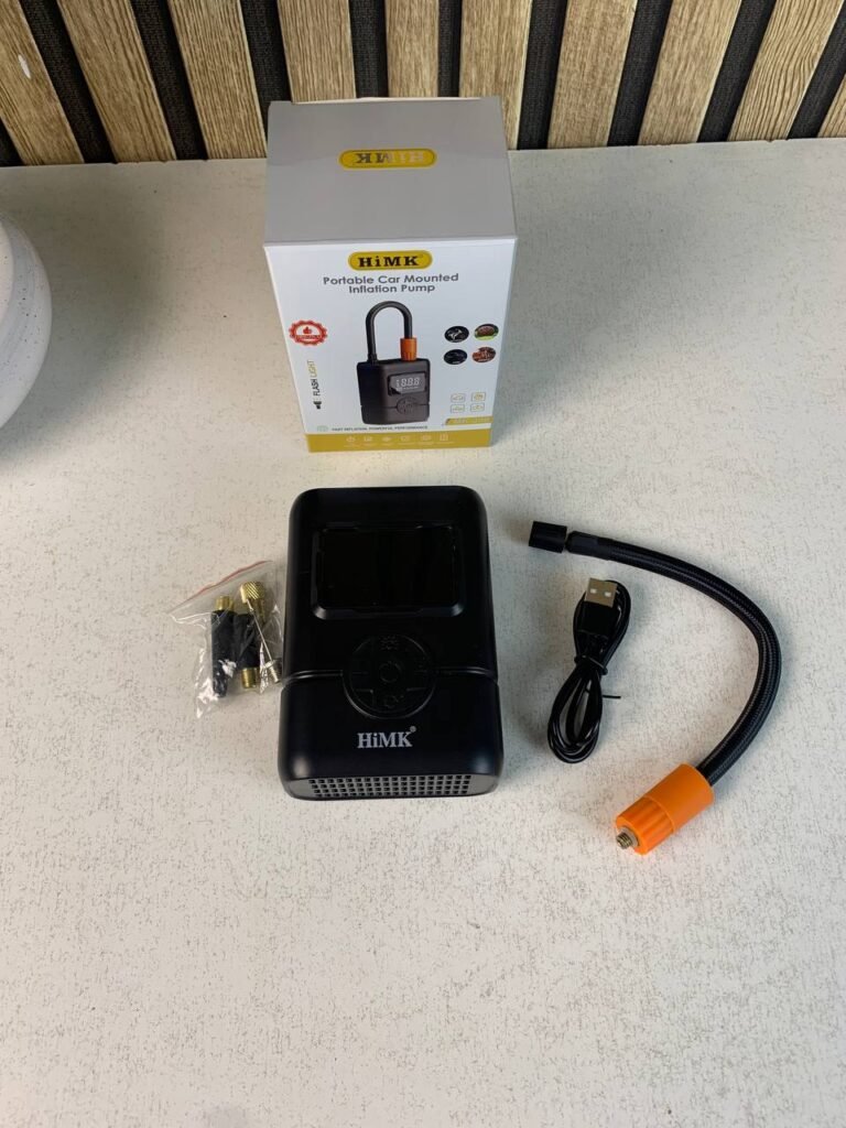 Gonfleur de pneus portable sans fil avec manomètre et arrêt automatique – Puissance et sécurité