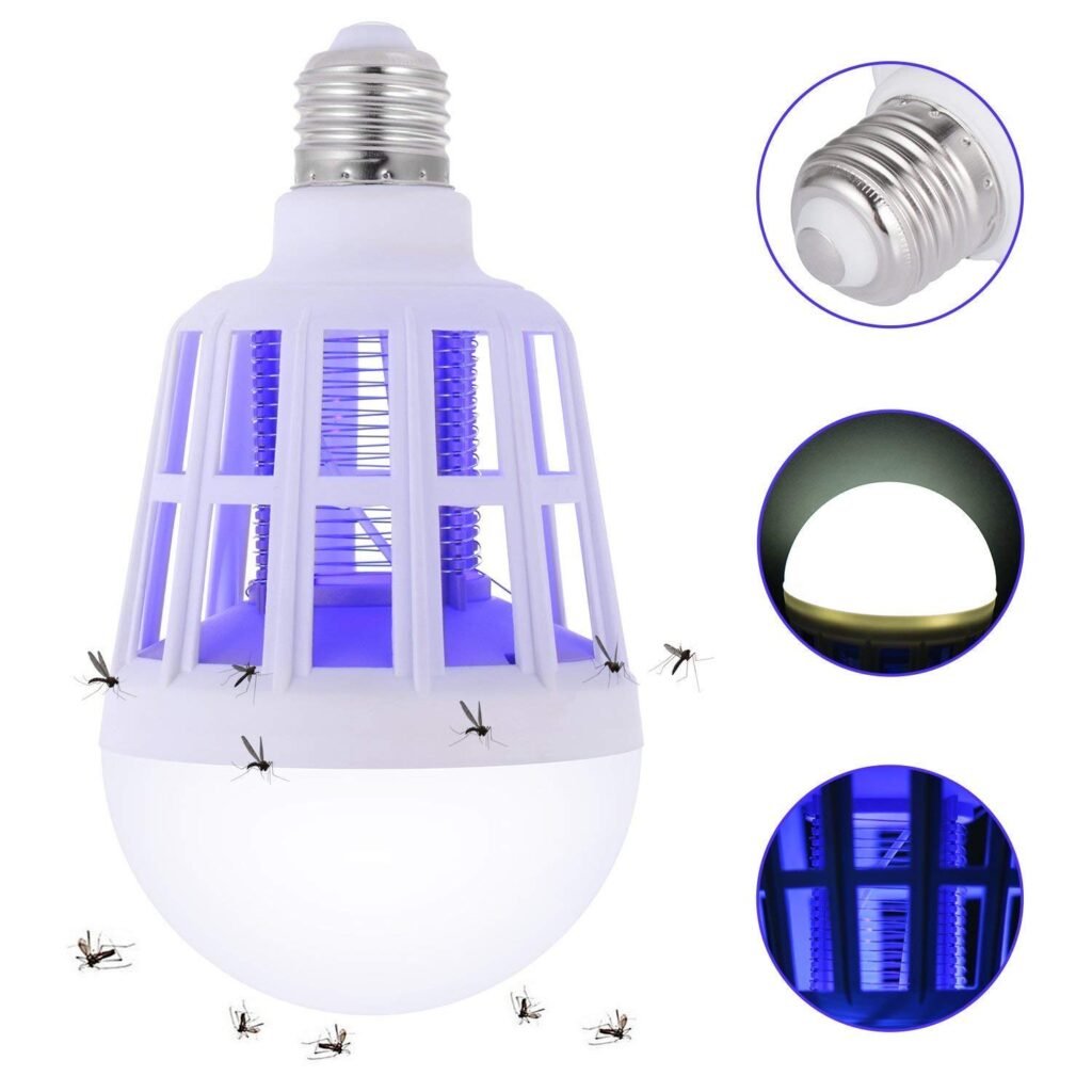 Ampoule LED Anti-Moustiques 3-en-1 Économique E27 AC220V – Éclairage et Protection