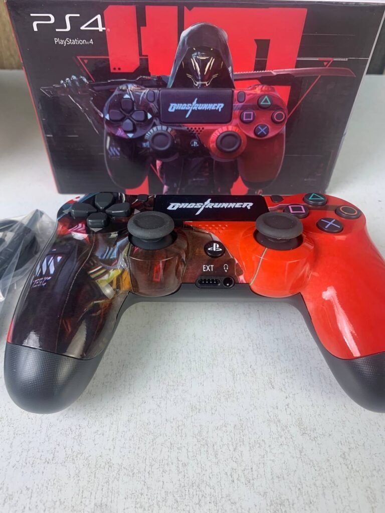 SONY DualShock Manette PS4 Sans Fil (High Copy) – Edition Ghost Runner – Vitesse Extrême & Contrôle Précis pour Dominer Chaque Partie