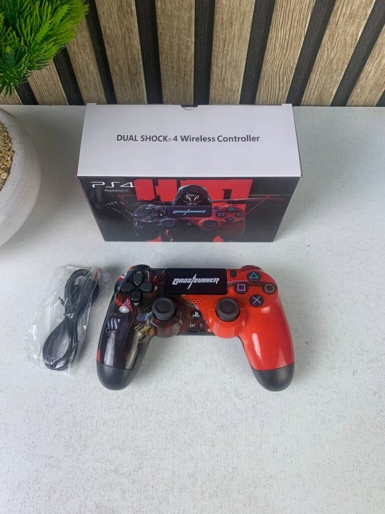 SONY DualShock Manette PS4 Sans Fil (High Copy) – Edition Ghost Runner – Vitesse Extrême & Contrôle Précis pour Dominer Chaque Partie