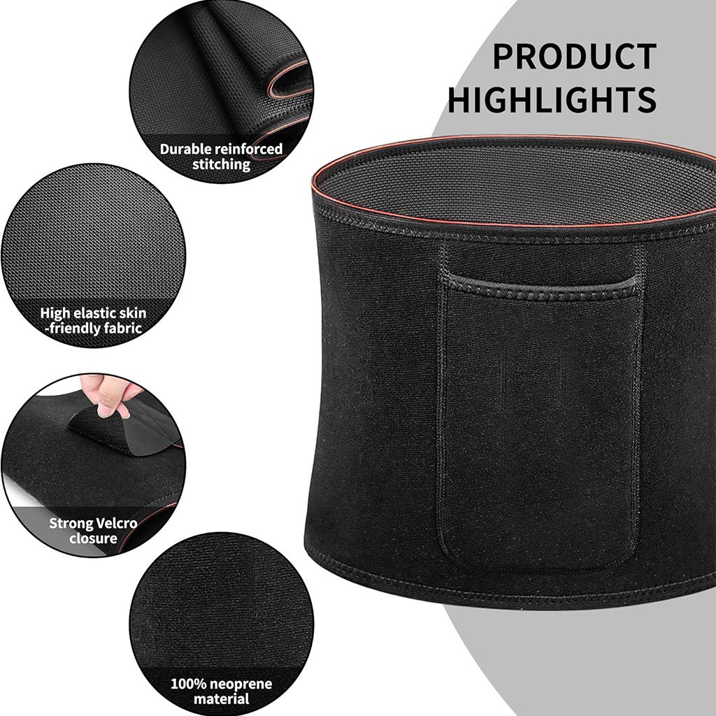 Ceinture de sudation pour Homme et Femme avec Poche Extérieure – Ceinture de sudation sportive