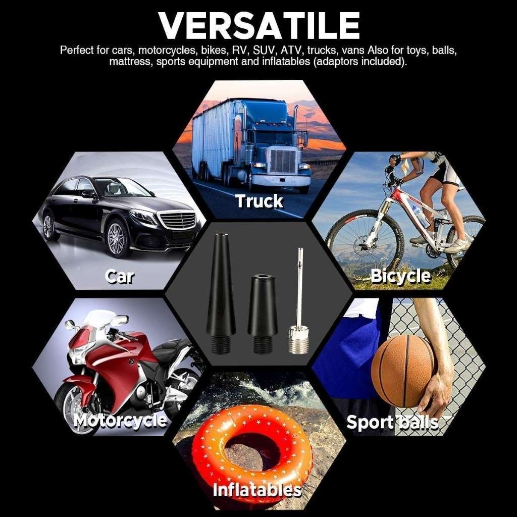 Compresseur d’Air Double Cylindre SHREESAMP avec Kit de réparation 12V 150PSI – Puissance Maximale pour Urgences & Voyage