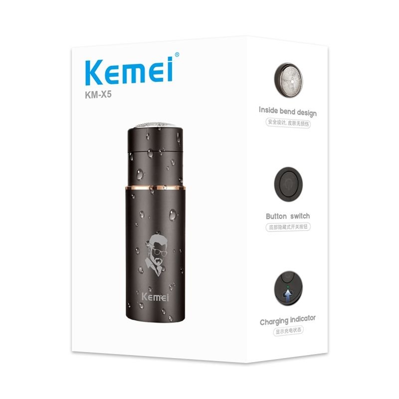 Tondeuse électrique portable Kemei KM-X5 – Rasage rapide et pratique pour homme