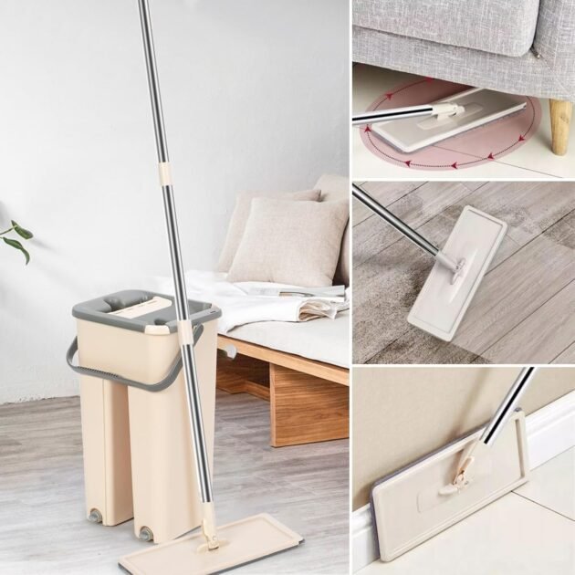 Serpillière Plate Dual-Chamber Pro – Nettoyage intelligent sans effort et sans traces