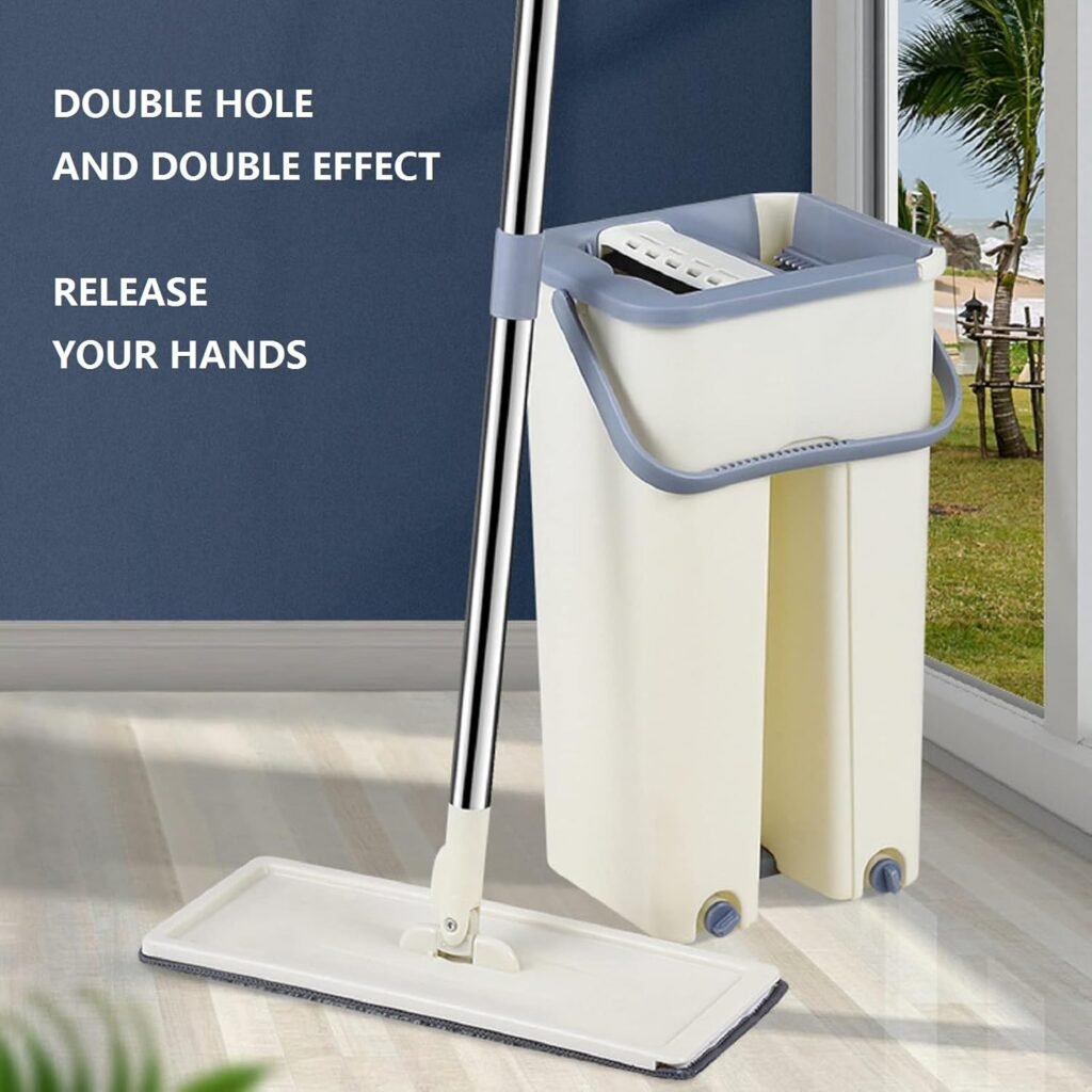 Serpillière Plate Dual-Chamber Pro – Nettoyage intelligent sans effort et sans traces