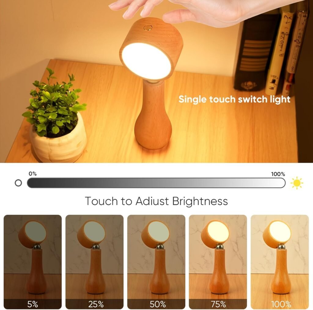 Lampe LED Tactile 360° Rechargeable – Lumière douce tactile 4000K