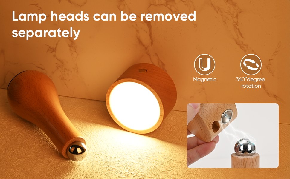 Lampe LED Tactile 360° Rechargeable – Lumière douce tactile 4000K