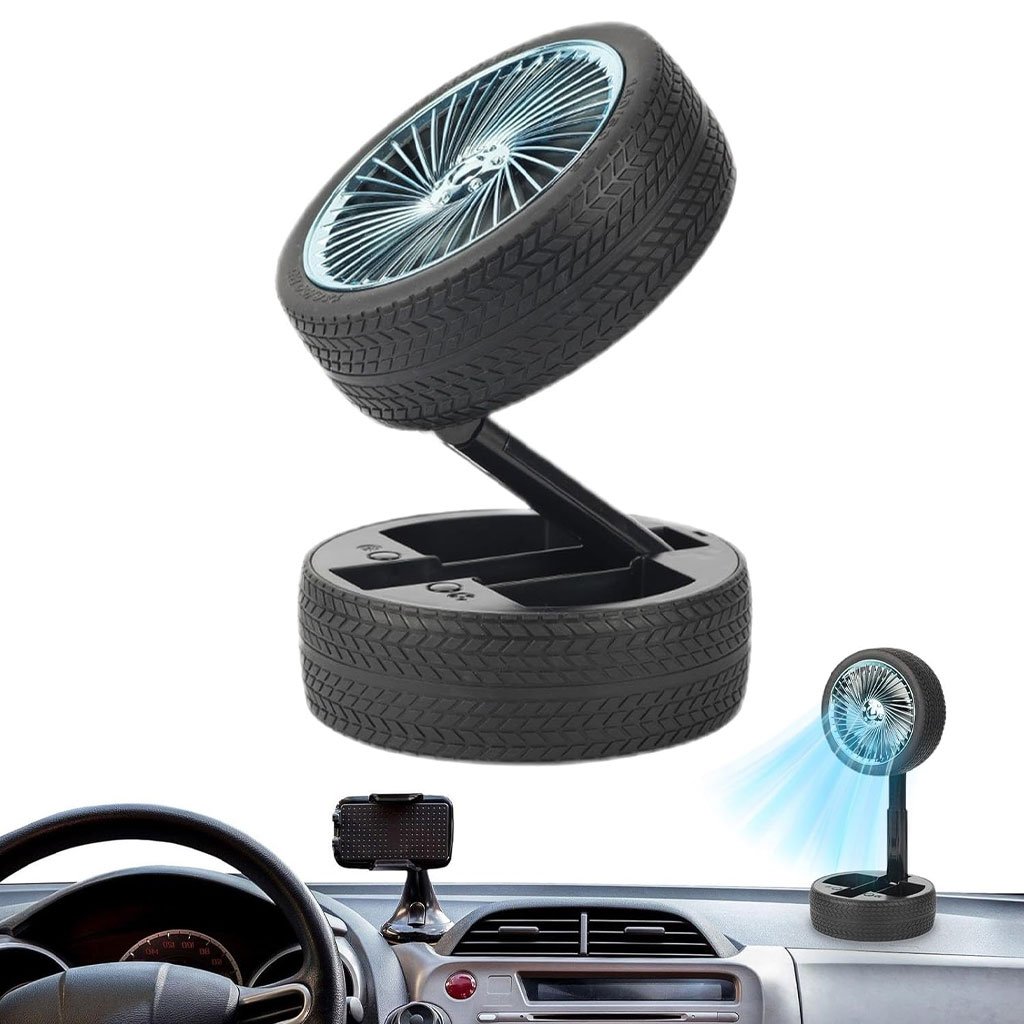Ventilateur Pliable et Portable Forme Roue Silencieux 3 Vitesses – Fraîcheur Compacte & Confort