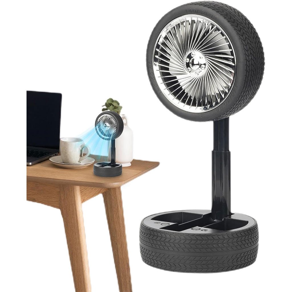 Ventilateur Pliable et Portable Forme Roue Silencieux 3 Vitesses – Fraîcheur Compacte & Confort