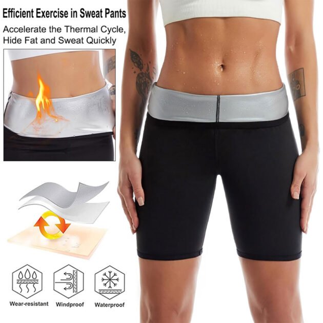 Leggings Sauna Taille Haute pour Femmes – Effet Brûle-Graisses et Compression