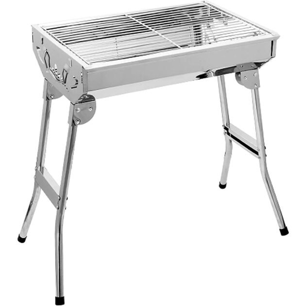 Barbecue Pliable en Acier Inoxydable pour Camping – Grillades Parfaites