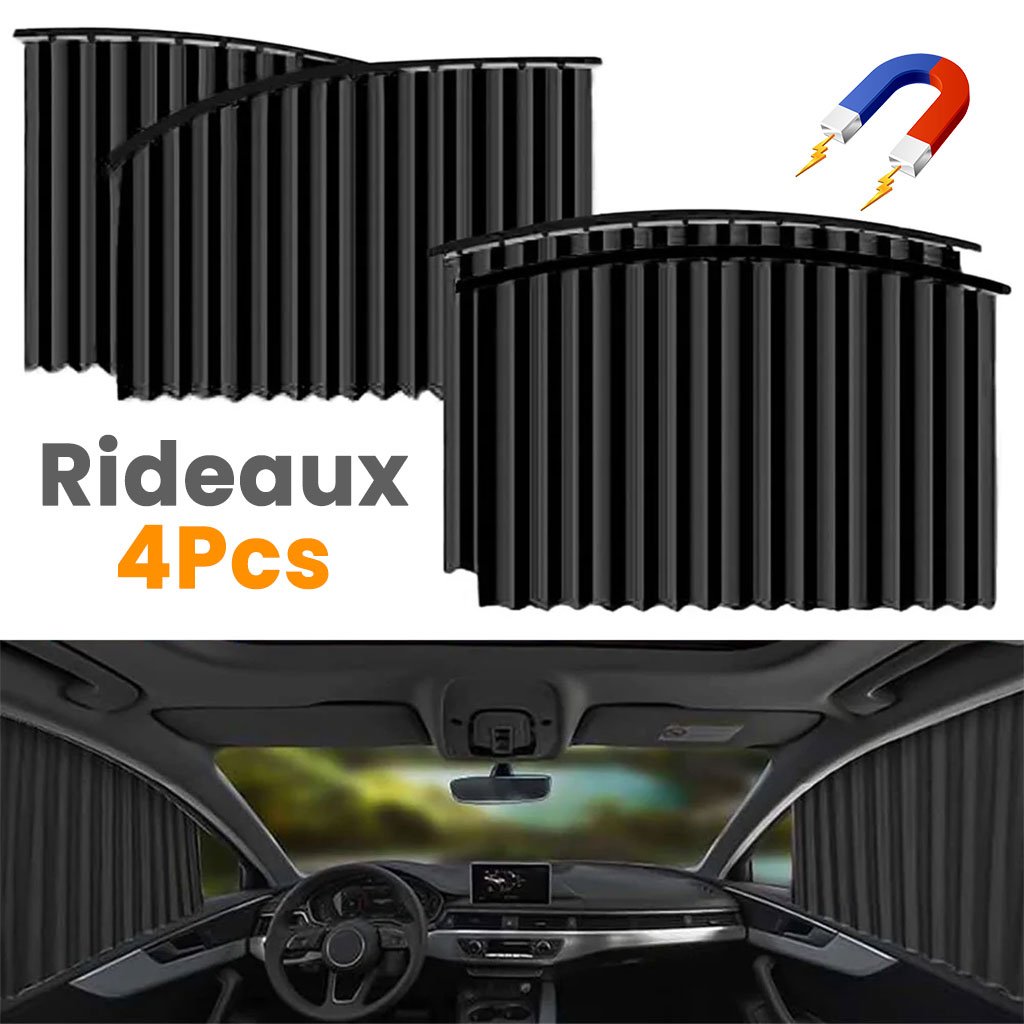 Rideaux Fenêtre de Voiture Accordéon Magnétiques 4Pcs – Confort, Intimité & Protection Totale en Voiture